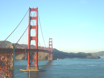 The coastal highway takes drivers across the Golden Gate bridge